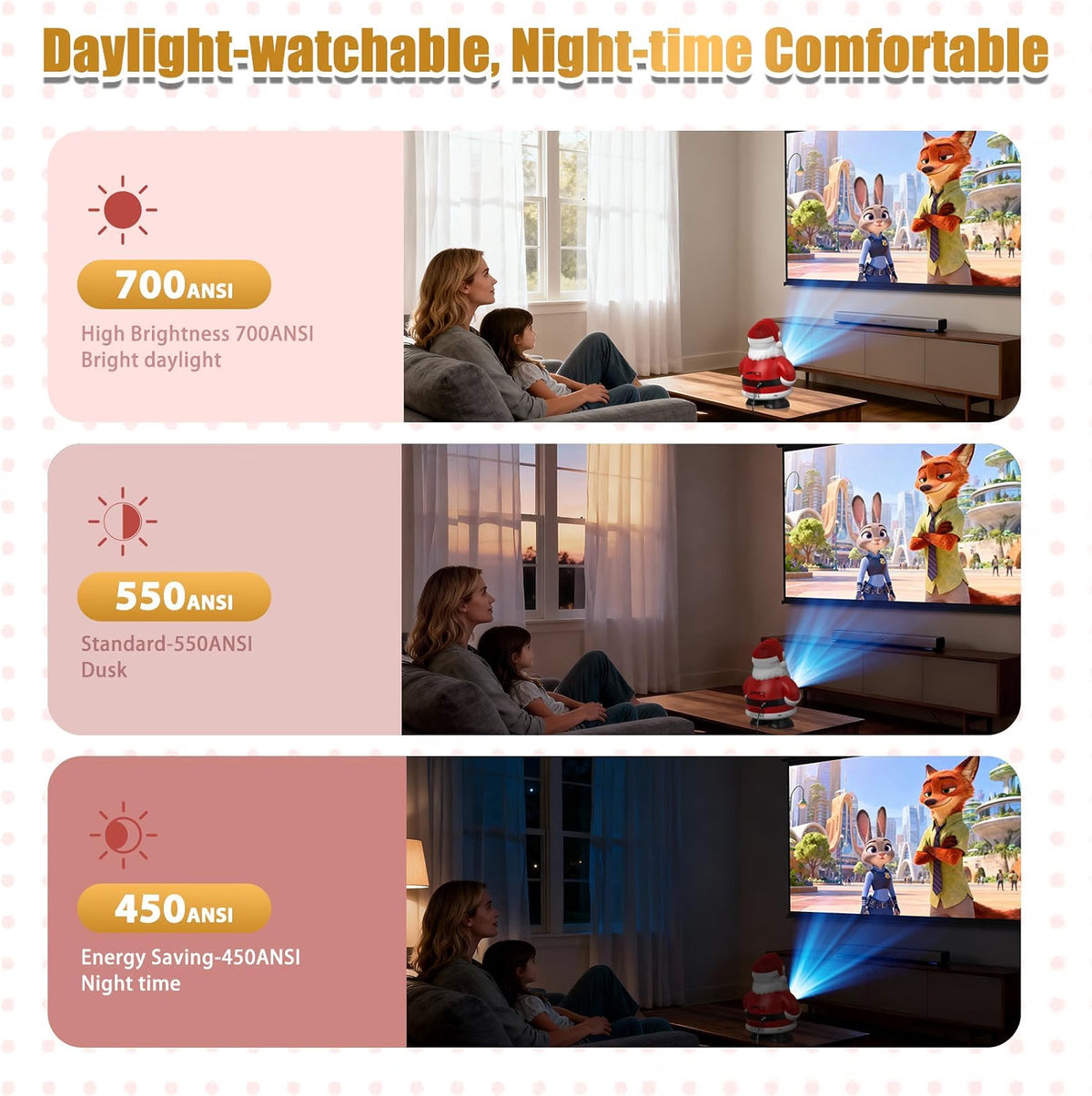 Mini Portable Santa Clause Projector
