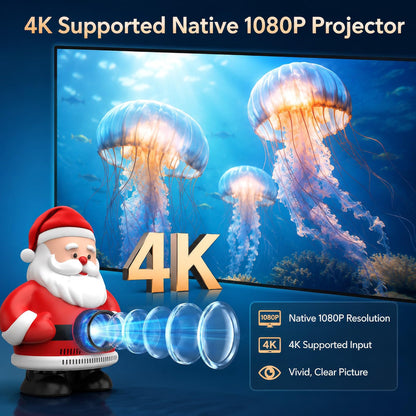 Mini Portable Santa Clause Projector