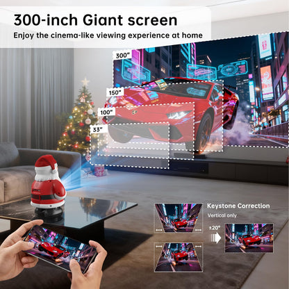 Mini Portable Santa Clause Projector