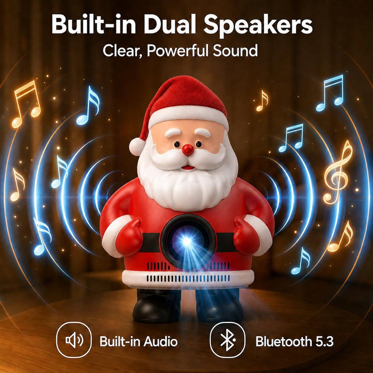 Mini Portable Santa Clause Projector