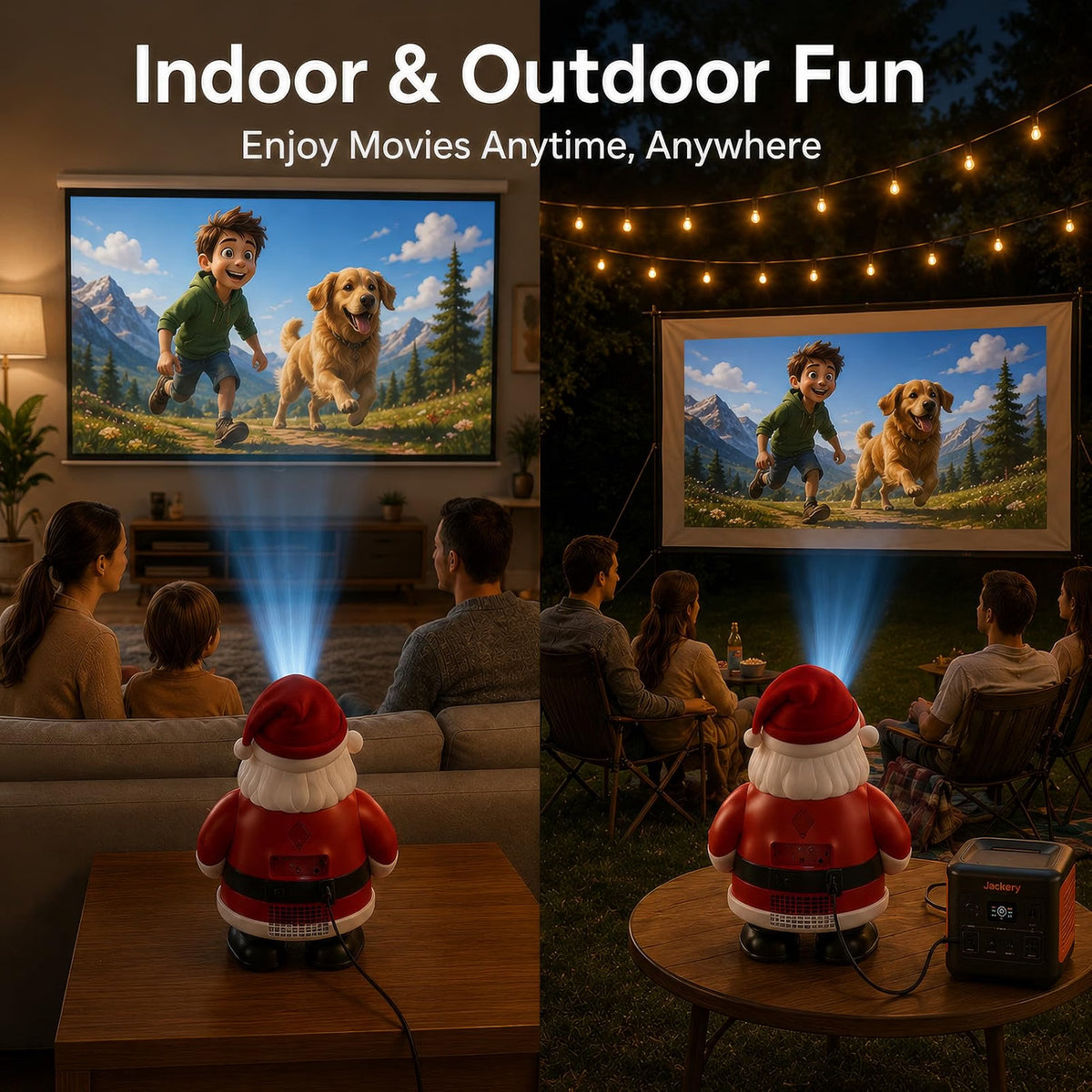 Mini Portable Santa Clause Projector