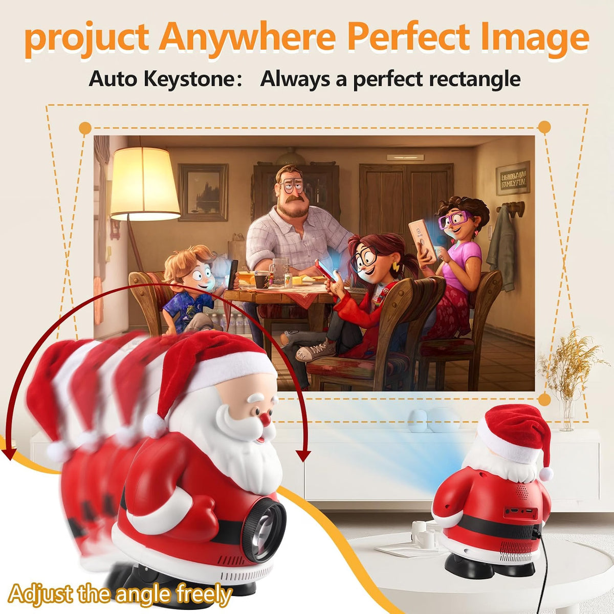 Mini Portable Santa Clause Projector